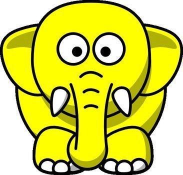 Yellow Elephant Clip Art N3