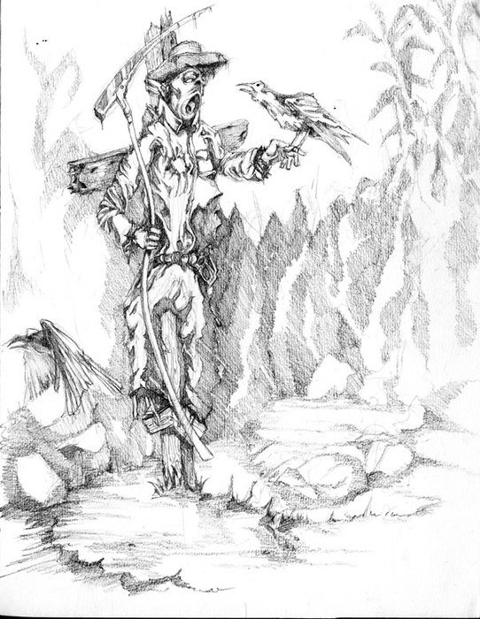 Scary Scarecrow Drawings