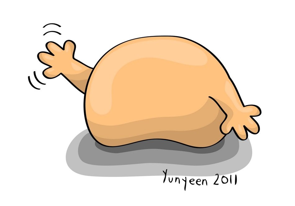 slug with hands on a white background