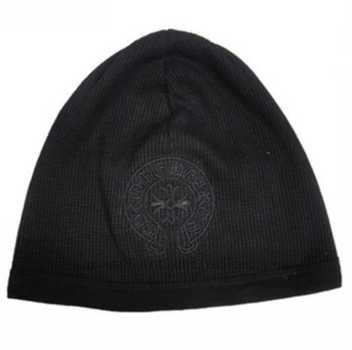 Chrome Hearts Cap Black Horseshoes Knit Shop Outlet