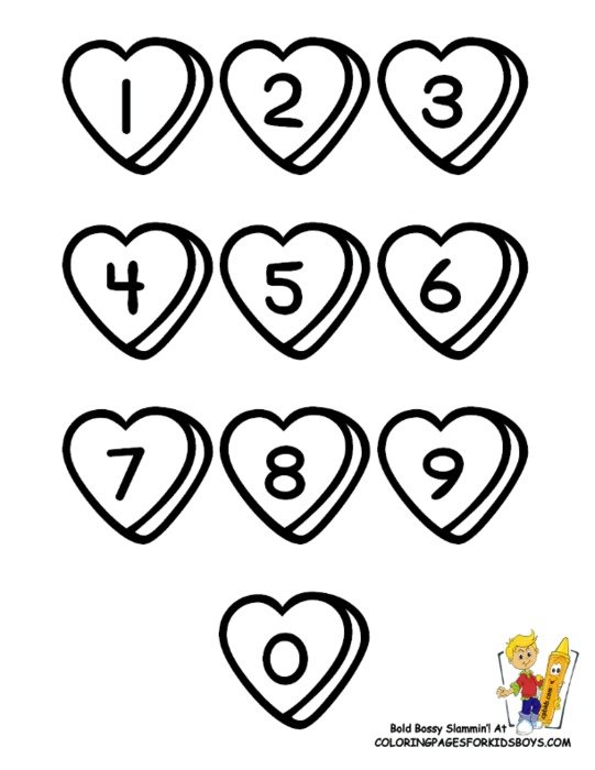 Valentine Color By Number Coloring Pages N2
