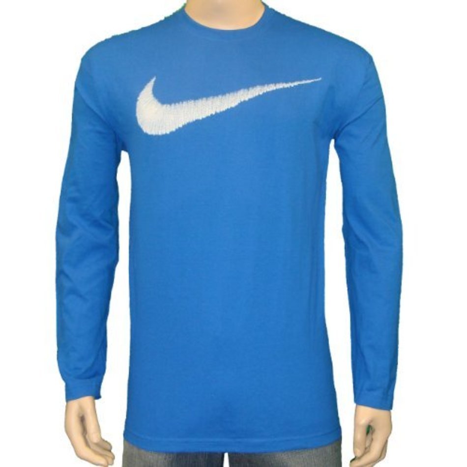 Nike Mens Running Long Sleeve T Shirt Blue Size Large