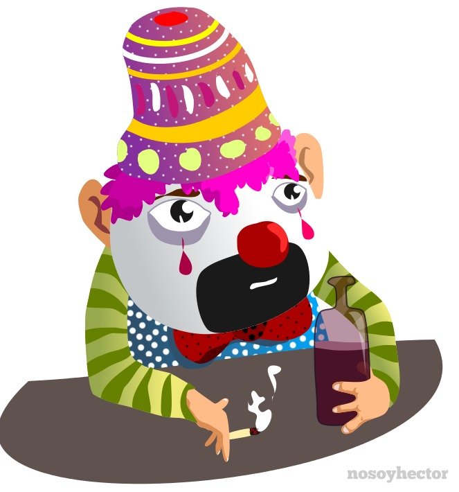 By Hector Gomez Clip Art Clipart Clown Payaso Sad Triste
