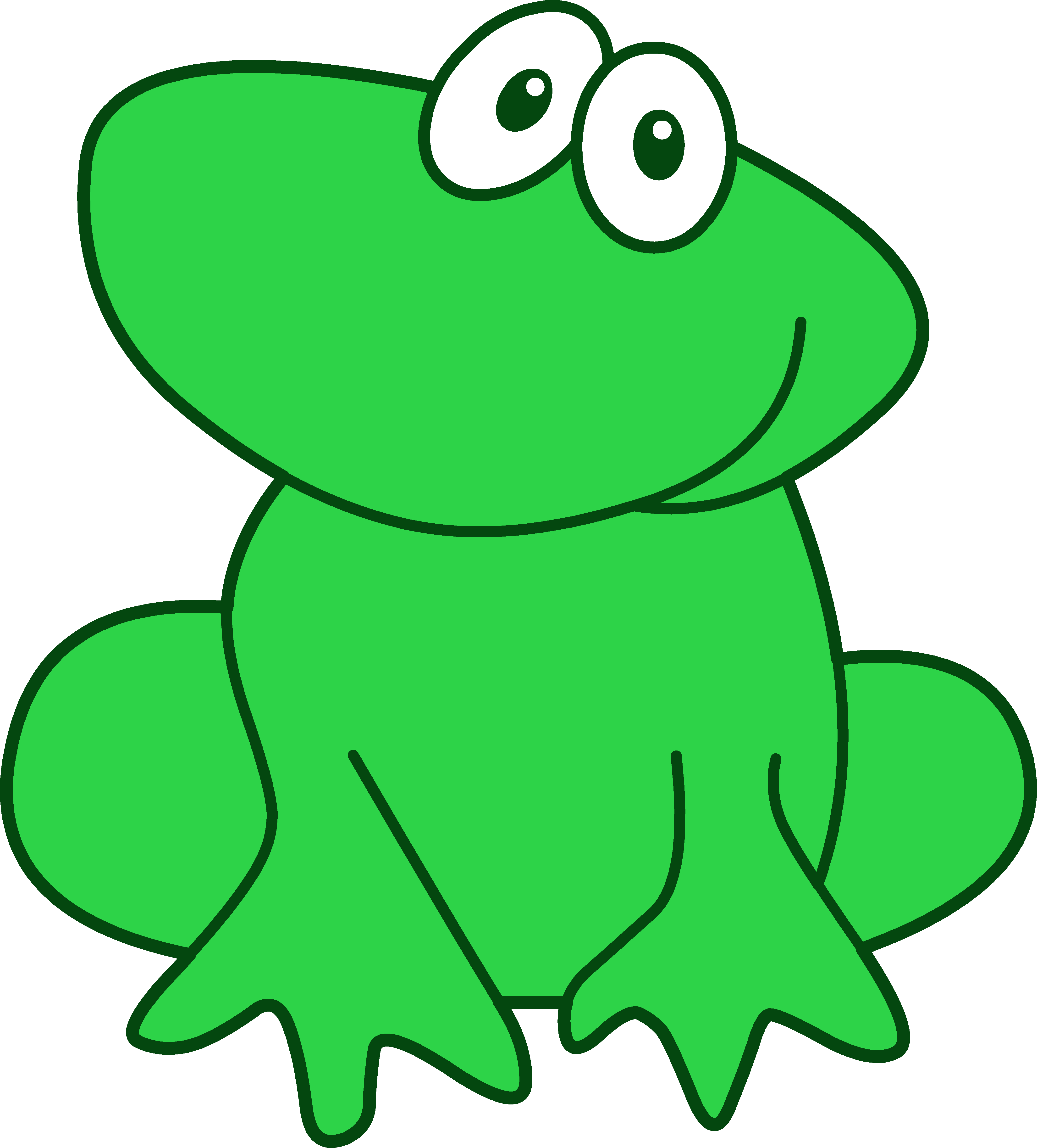 Smiling cartoon frog free image download