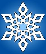 Snowflake white drawing