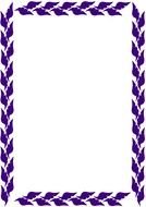 clipart of the purple Seashell Borders frame