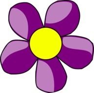 Purple Flower Clip Art N102