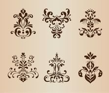 Symmetrical Floral Design Vector Art