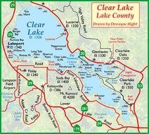 Clear Lake CA Fishing Map