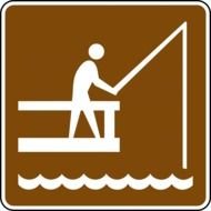 Fishing man sign drawing