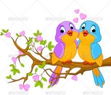 Cartoon Love Birds N5