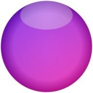 purple ball as a graphic illustration