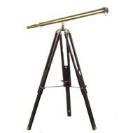 Antique Brass Telescope With Tripod