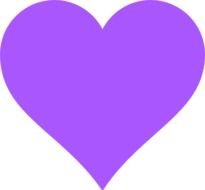 Violet Heart Clip Art
