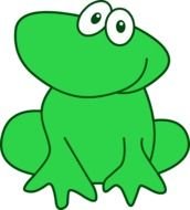 smiling cartoon frog