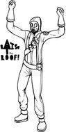 Raise The Roof Clip Art drawing