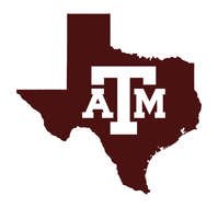 Texas A ampM Logo State Outline