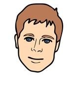 Cartoon avatar of the man clipart