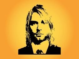 portrait of a man on an orange background