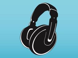 Headphone Vector drawing