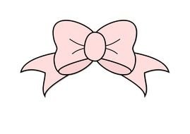 Cute Pink Hair Bow Clip Art