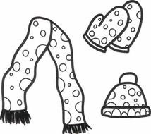 Gloves Coloring Page drawing