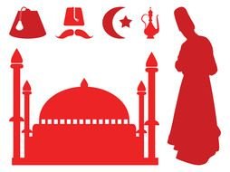 Silhouette Turkish drawing