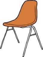 School Chair as a graphic illustration