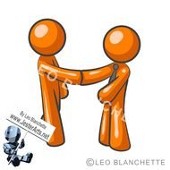Cartoon Man Shaking Hands