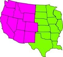 West Region Us Blank Map