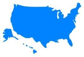 USA Map as a graphic illustration