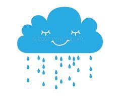 Rain Cloud face drawing