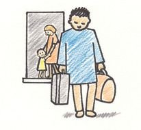 image of dad leaving home