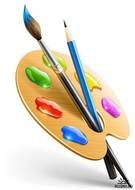 1087 1072 1083 1080 1090 1088 1089 1082 1103 1084 Wooden Palette With Brushes