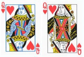 King And Queen Of Hearts Playing Card drawing