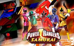 Power Rangers logo with figures