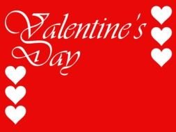 inscription for valentines day on a red background