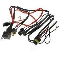 Waterproof H4 Xenon HID Relay Wiring Harness Black Red 145cm