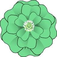 4 Leaf Clover Clip Art drawing