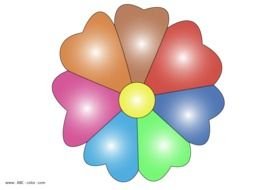 flower with colorful petals as a picture for clipart