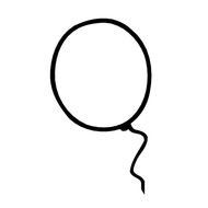 Black And White Balloon Clip Art Free N5