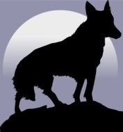 wolf howling at the moon Clipart