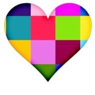 Colorful Heart Icons PNG