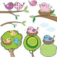 Tree With Bird Nest Clip Art N3