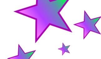 Bright colorful stars clipart