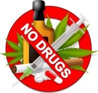 No Drugs Clip Art drawing