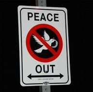 Peace Out Sign