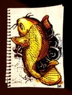 clipart of the beautiful goldfish