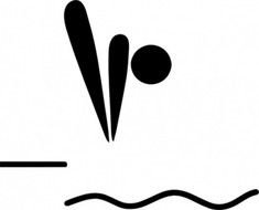 Olympic Sports Diving Pittogramma Clip Art