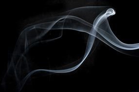 White Smoke at Black Background